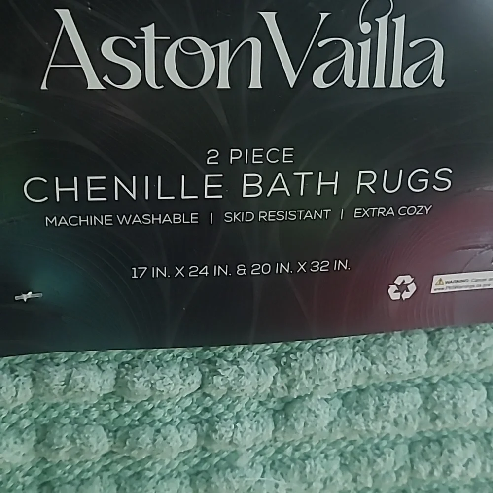 Aston & Vailla Chenille Bath Mat Set